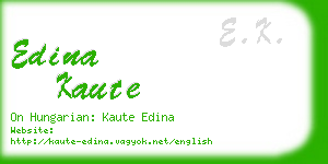 edina kaute business card